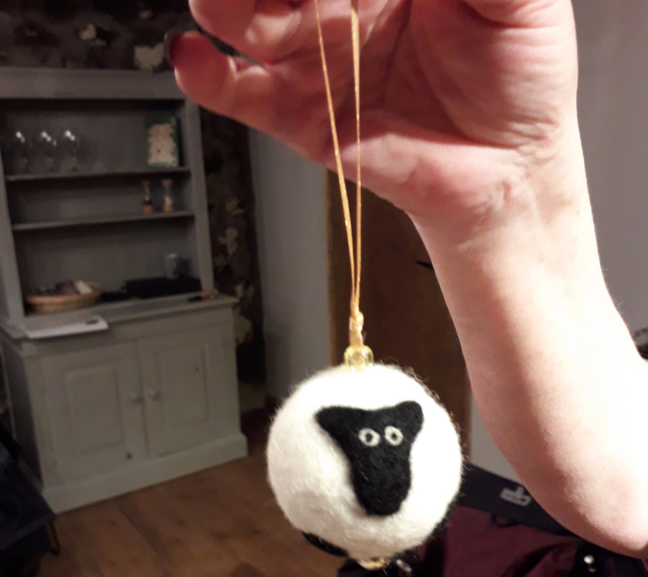 felted baubles